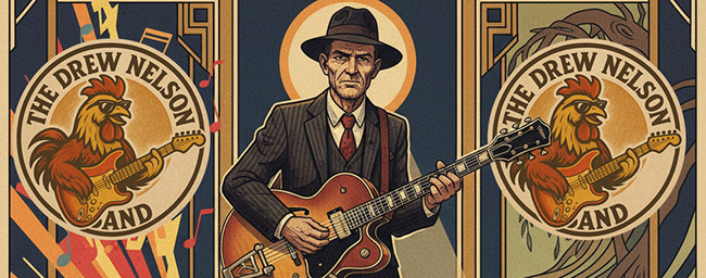 The Drew Nelson Band retro article header